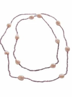 Collier Améthyste Et Perles D'eau Douce