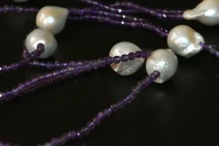 Collier Améthyste Et Perles D'eau Douce