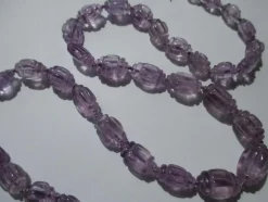 Collier améthystes fermoir en or
