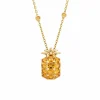 Collier Ananas Citrine Or Jaune