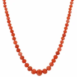 Collier ancien de perles de corail naturel