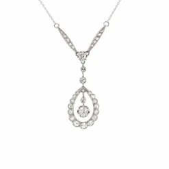 Collier ancien diamants Belle époque