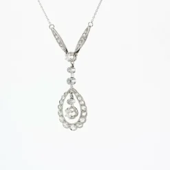 Collier ancien diamants Belle époque