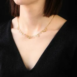 Collier ancien draperie en or
