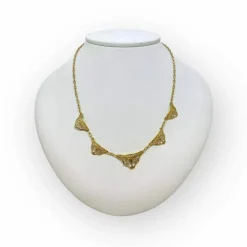 Collier ancien draperie en filigrane or jaune