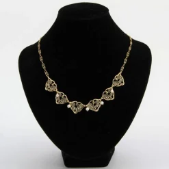 Collier ancien draperie en or et perles de culture