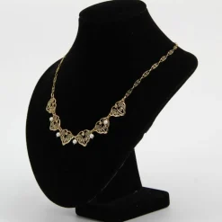 Collier ancien draperie en or et perles de culture