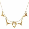 Collier ancien draperie or et perles