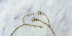 Collier Ancien Draperie Or Jaune et Saphir