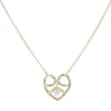 Collier ancien en or coeur perle