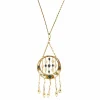 Collier ancien en or jaune, saphir et perles fines baroques