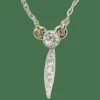 Collier ancien en or platine et diamants
