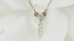 Collier ancien en or platine et diamants