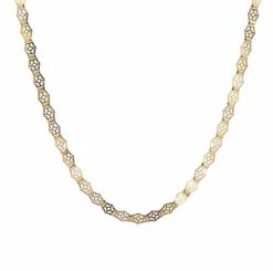 Collier ancien en or rose à motifs ajourés et articulés