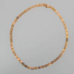 Collier ancien en or rose à motifs ajourés et articulés