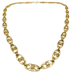 Collier ancien maille filigrane