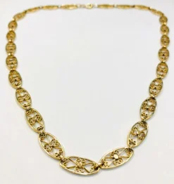 Collier ancien maille filigrane