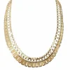 Collier ancien maille plate en or jaune