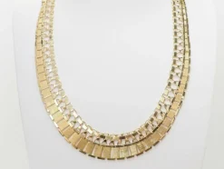 Collier ancien maille plate en or jaune