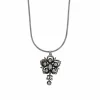 COLLIER ANCIEN OR, ARGENT & DIAMANTS