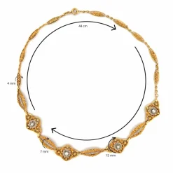 Collier Ancien Or Jaune 18k & Diamants
