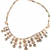 Collier ancien unique en or rose 18 carats et diamants
