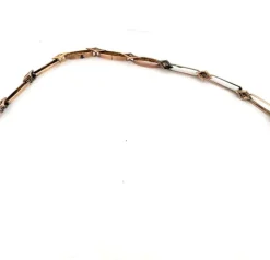Collier ancien unique en or rose 18 carats et diamants