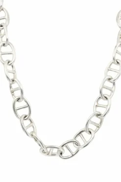 COLLIER ARGENT MAILLE MARINE