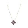 Collier Art Déco en or jaune, argent , perles et diamants