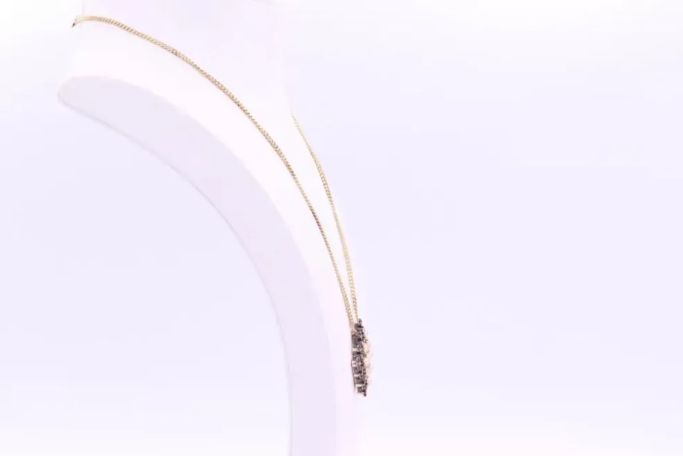 Collier Art Déco en or jaune, argent , perles et diamants