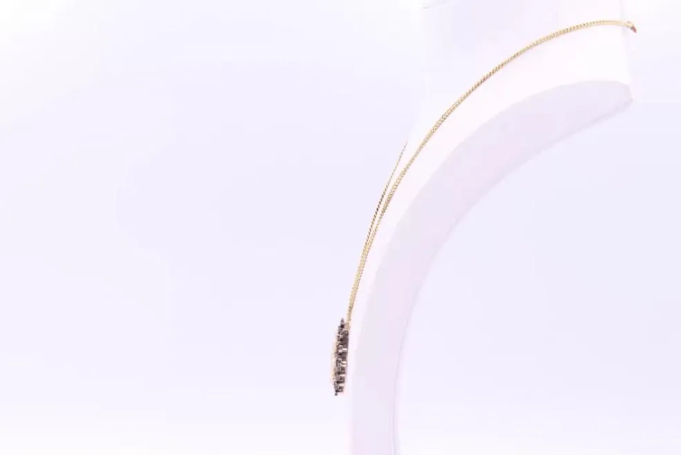 Collier Art Déco en or jaune, argent , perles et diamants
