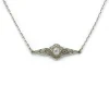 Collier Art Déco or blanc diamants