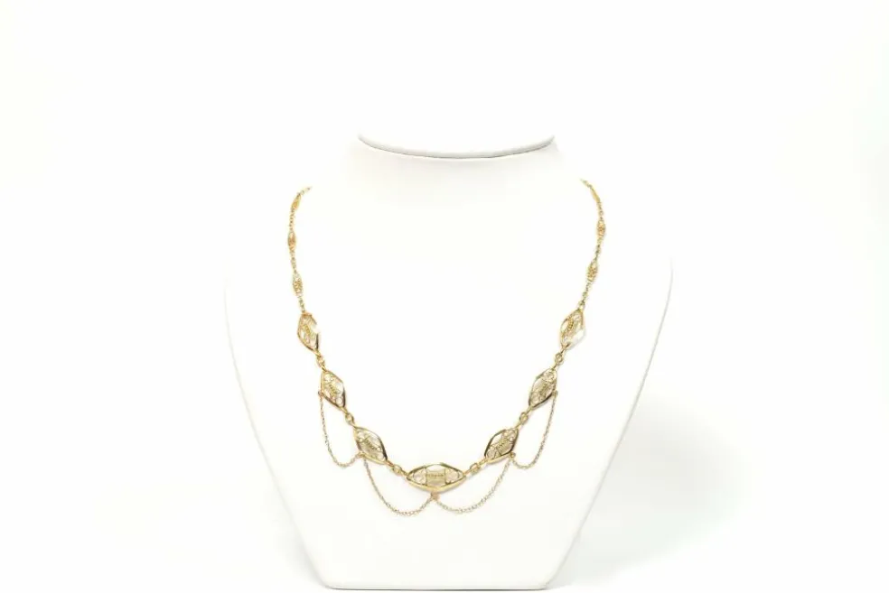 Collier Art Déco or jaune