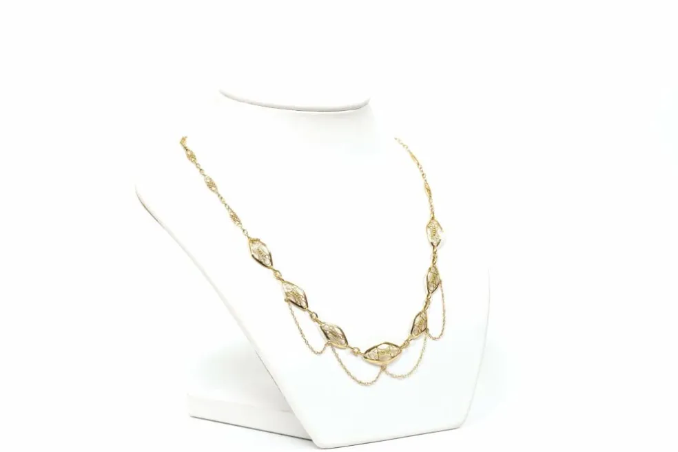 Collier Art Déco or jaune