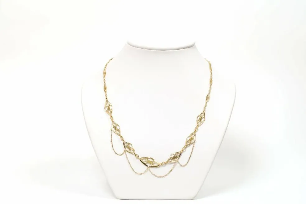 Collier Art Déco or jaune