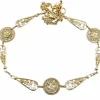 Collier Art Nouveau or jaune motifs filigranés et fleuris (circa 1910)