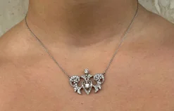 COLLIER ART NOUVEAU PLATINE & DIAMANTS