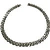 Collier articulé or blanc et diamants 1960