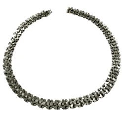 Collier articulé or blanc et diamants 1960