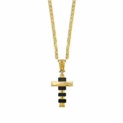 Collier avec croix et onyx