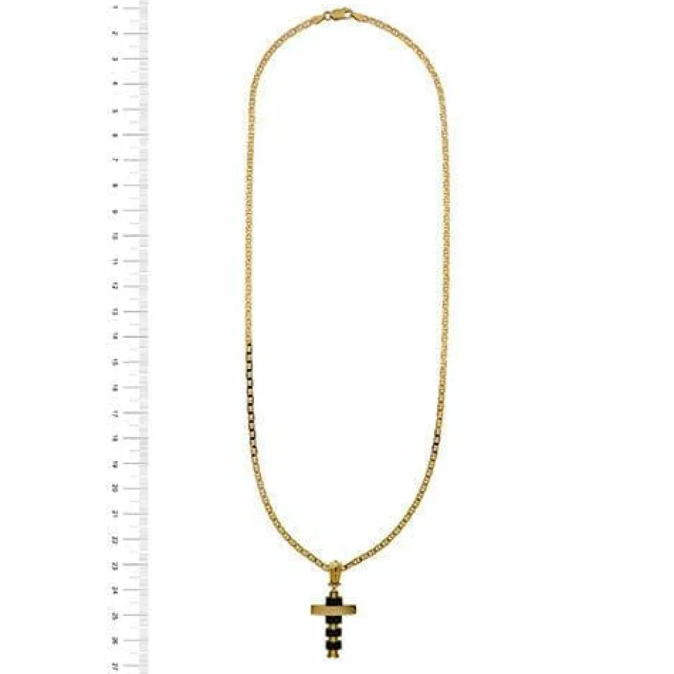 Collier avec croix et onyx