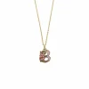 Collier avec pendentif B émaillé