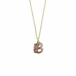 Collier avec pendentif B émaillé