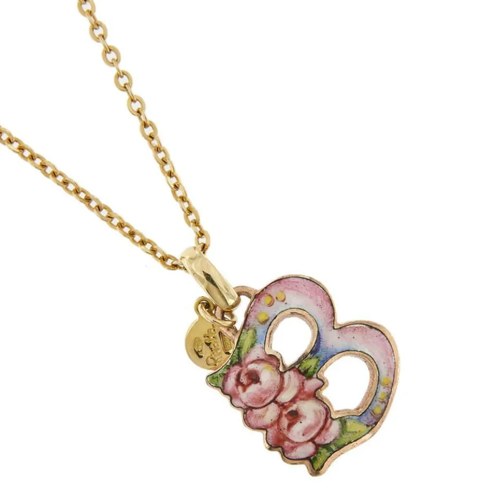 Collier avec pendentif B émaillé