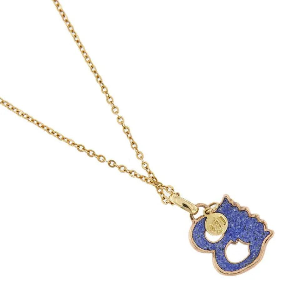 Collier avec pendentif B émaillé