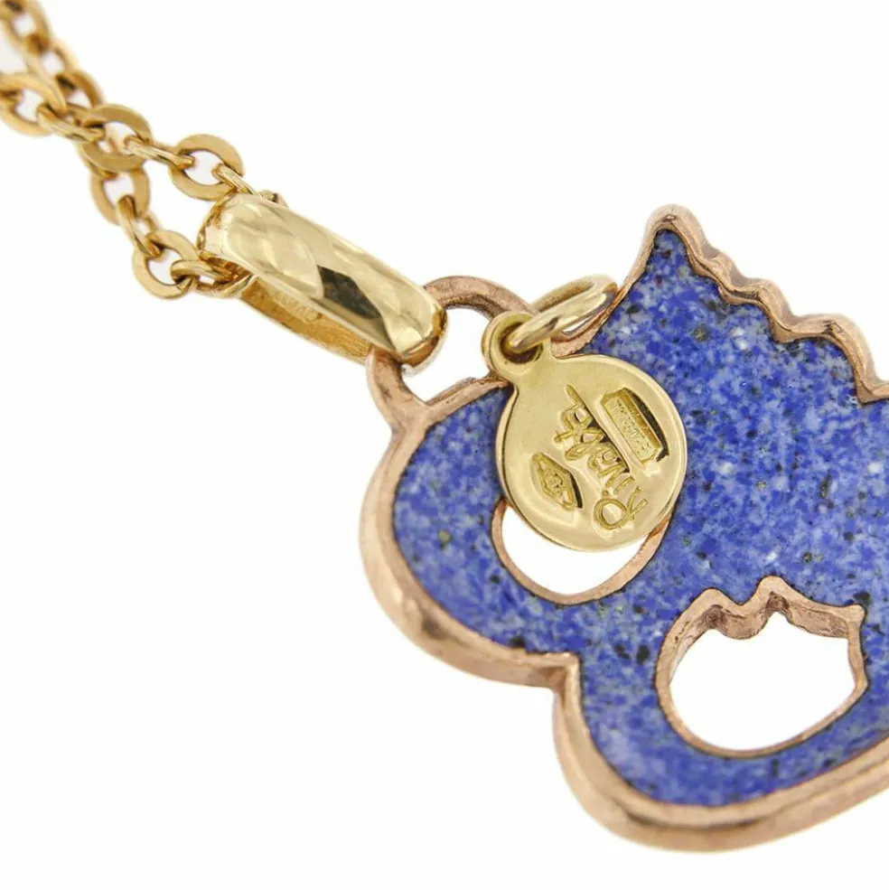 Collier avec pendentif B émaillé