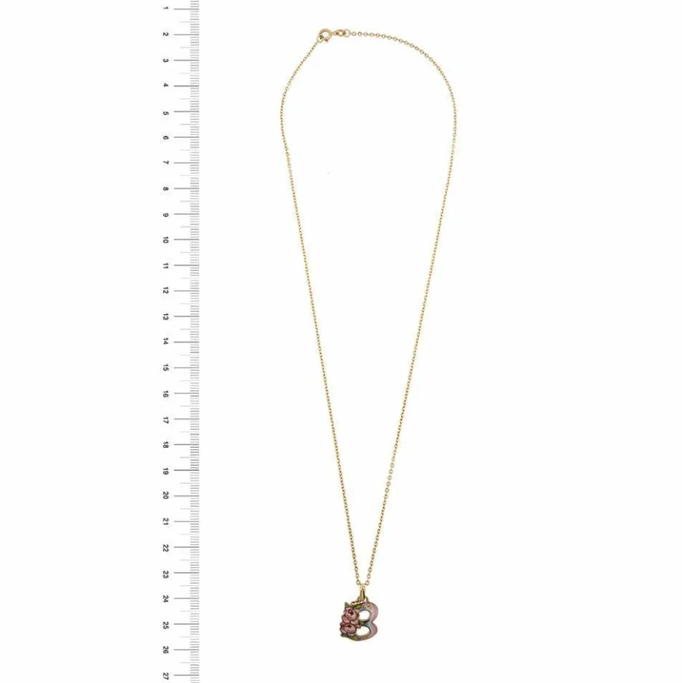 Collier avec pendentif B émaillé