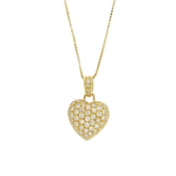 Collier avec pendentif coeur et diamants