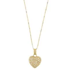 Collier avec pendentif coeur et diamants