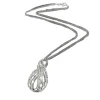 Collier avec pendentif en or blanc, diamants naturels